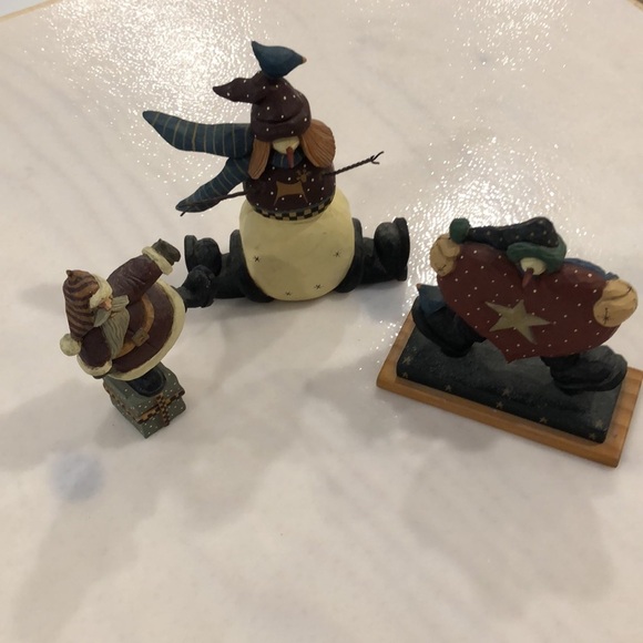 Williraye Studio Snowman and Santa set x 3 vintage 1997  and 1998 collectibles - Picture 11 of 12